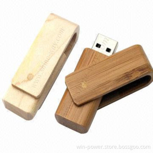Eco-Wooden Swivel USB Flash Memory
